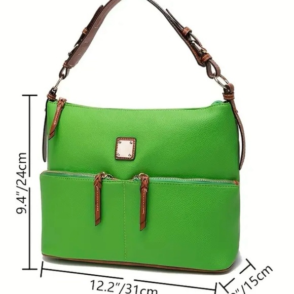 NWOT~ Gorgeous brightly colored Tote/ Shoulder/ Handbag, Multi Pocket Bag - Picture 7 of 8